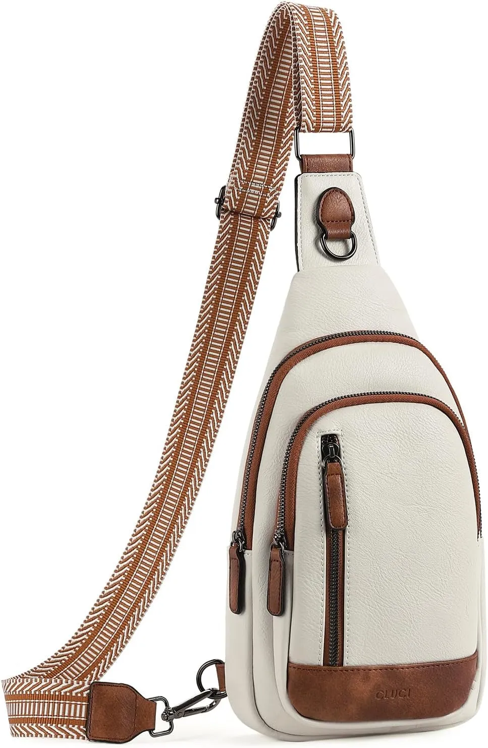 Leather Travel Crossbody Sling Bag for Women