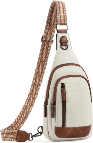 Leather Travel Crossbody Sling Bag for Women