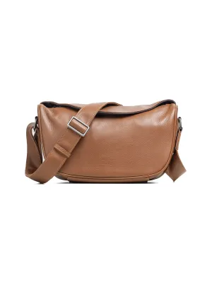 Leone Crossbody Bag - Brown Pebble Grain Leather