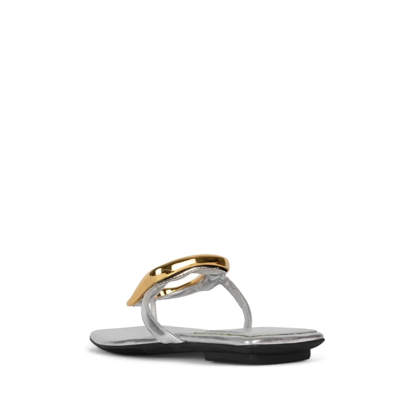 Linques-2 Flat Thong Sandal with Metal Embellishment