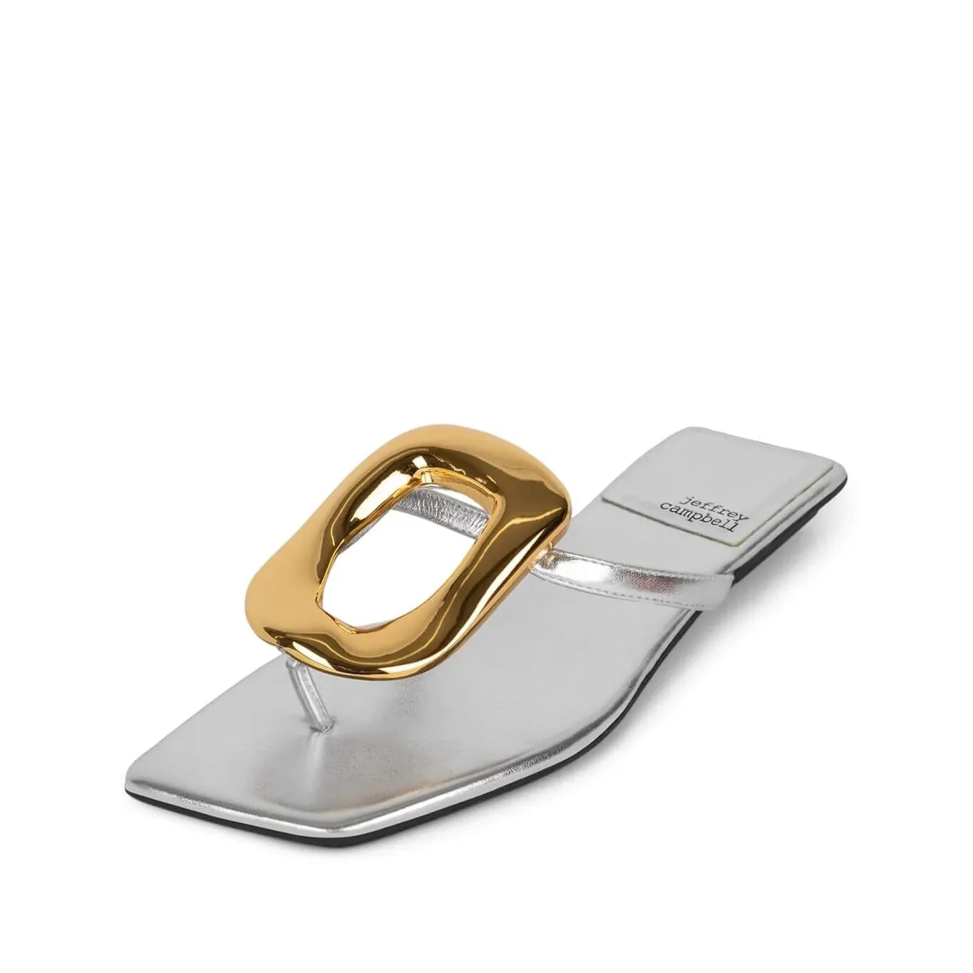 Linques-2 Flat Thong Sandal with Metal Embellishment