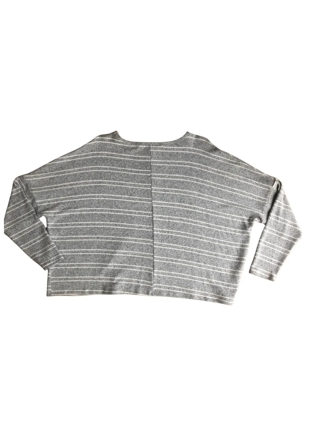 London Striped Boxy Top - Gray/Ivory