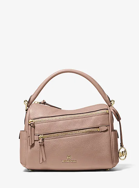 Lorimer Medium Pebbled Leather Satchel
