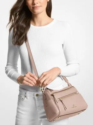 Lorimer Medium Pebbled Leather Satchel