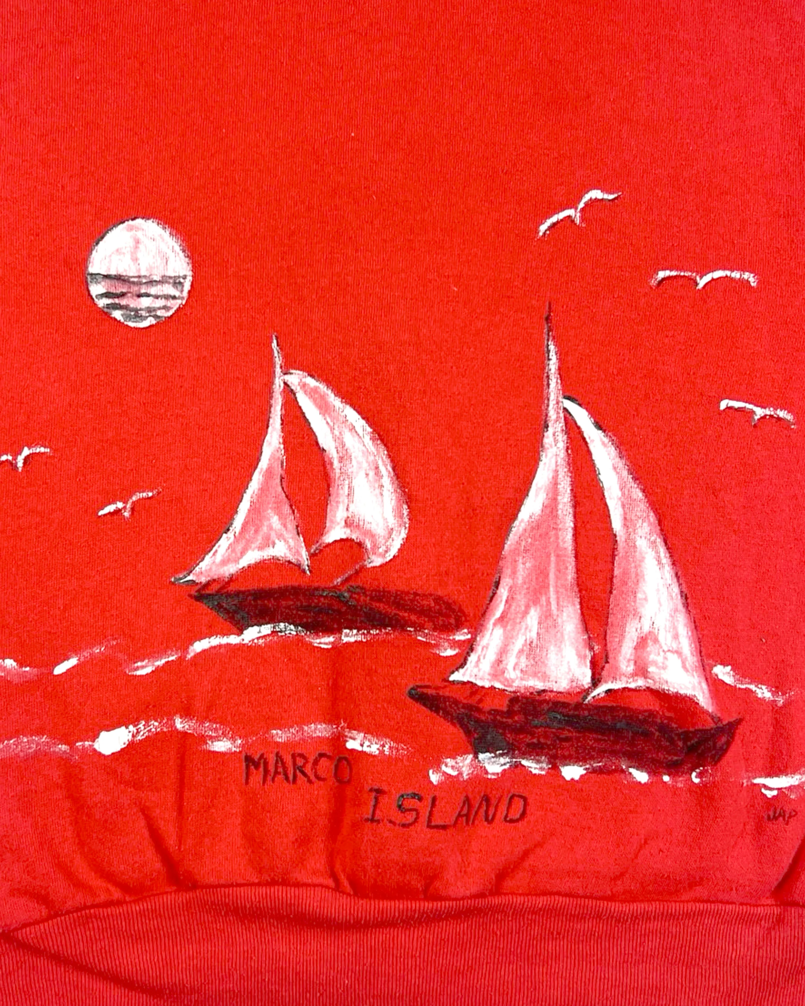 Marco Island Hand Painted Zip Up Hoodie