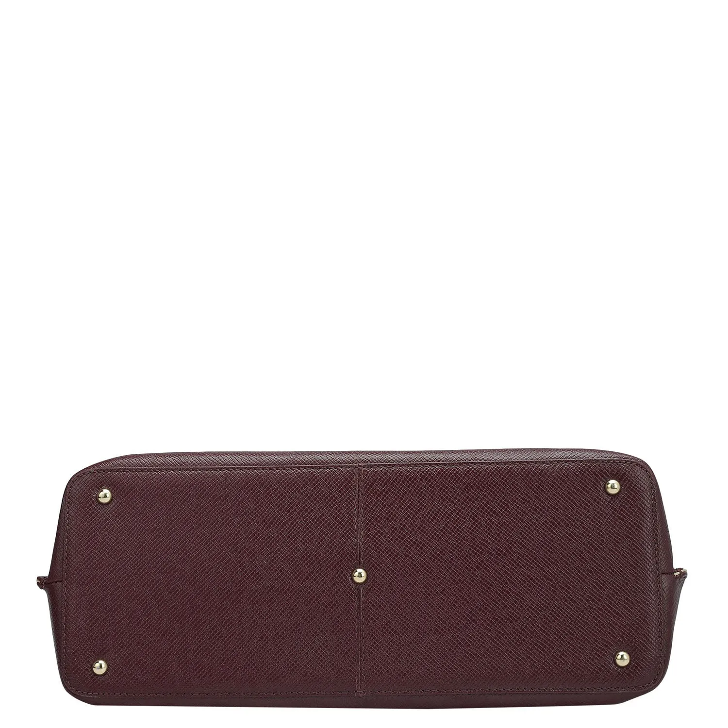 Medium Franzy Leather Satchel - Wine