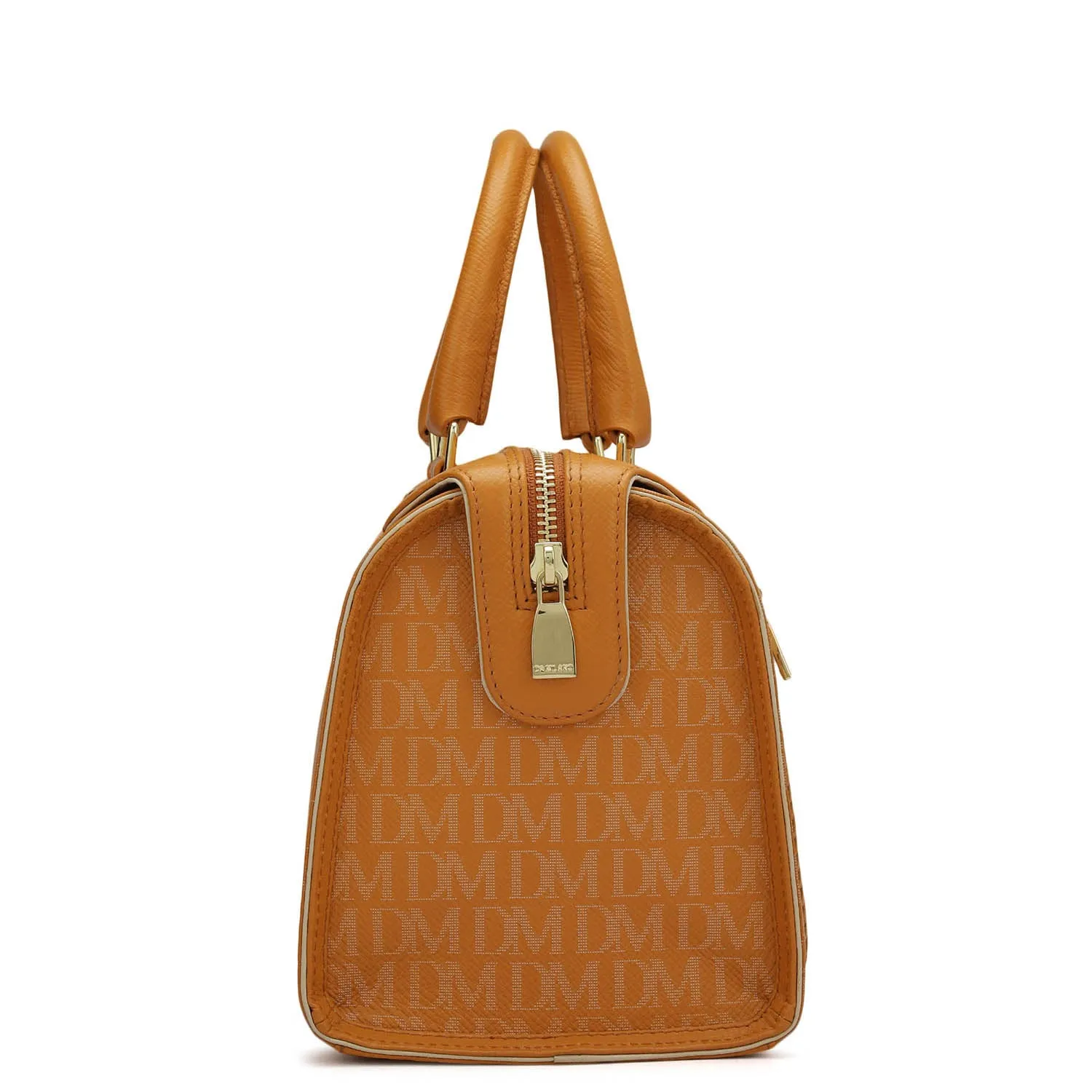 Medium Monogram Franzy Leather Satchel - Flame