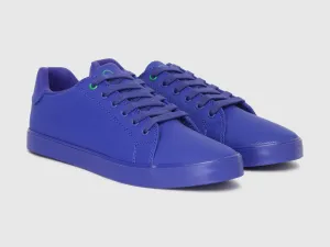 Mens Blue Textured Sneakers