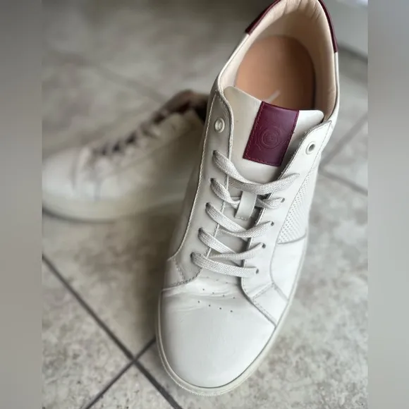 MENS GREATS Royale Vintage White and Red Sneakers size 13 Made in Italy
