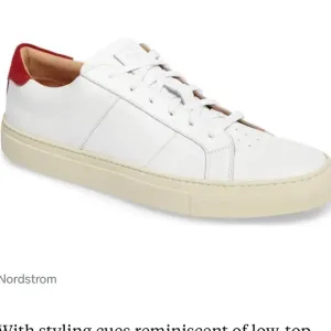 MENS GREATS Royale Vintage White and Red Sneakers size 13 Made in Italy
