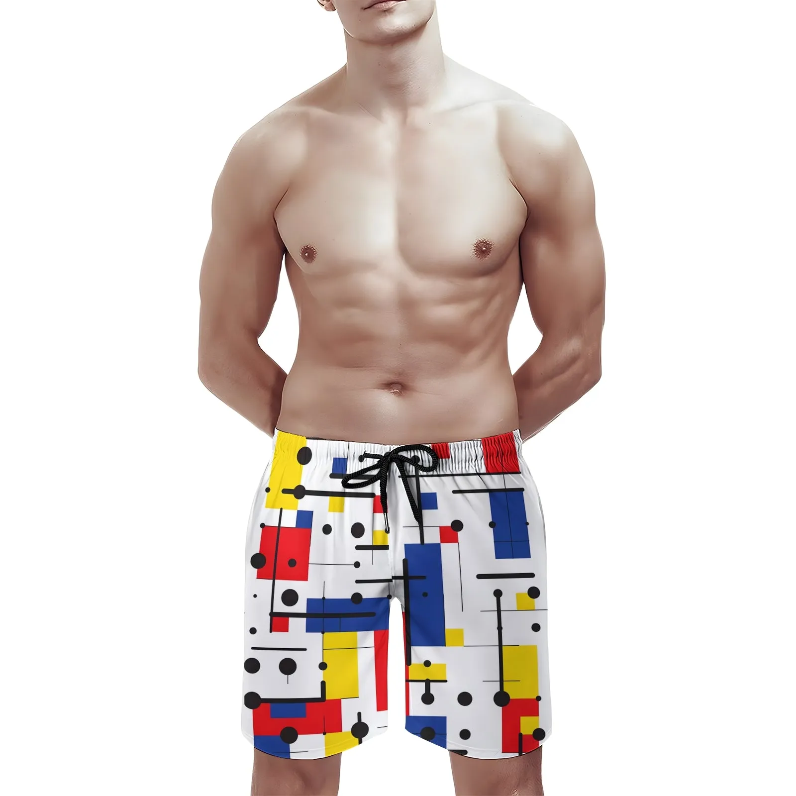 Men's Sports Geometry Shorts 2401000153