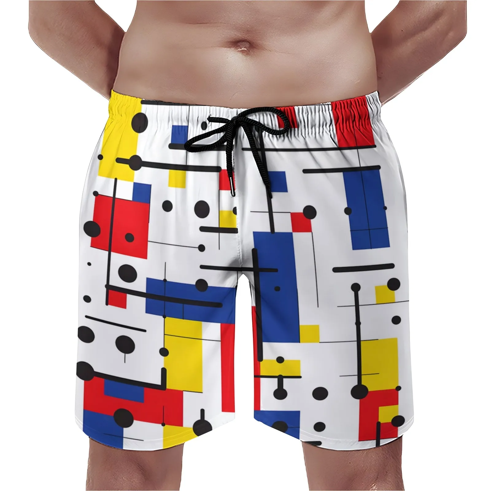 Men's Sports Geometry Shorts 2401000153