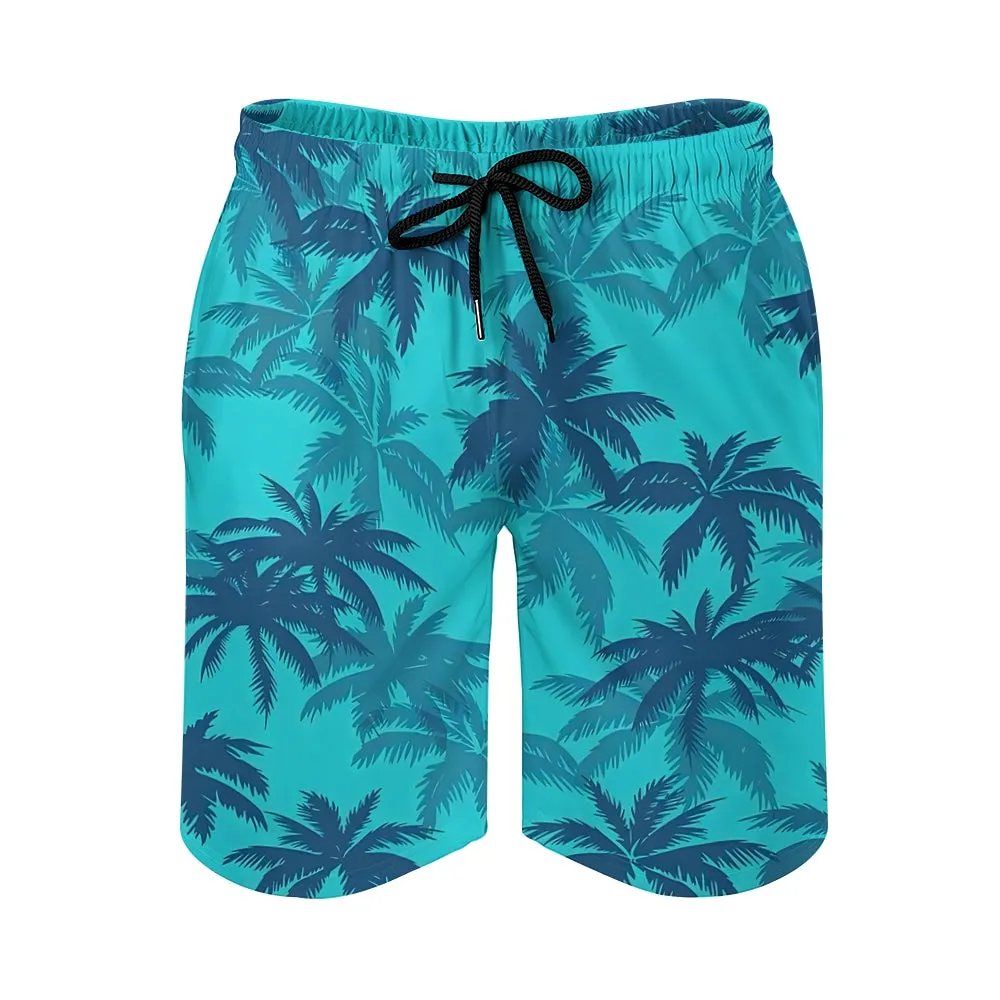 Men's Sports Hawaiian Coconut Palm Shorts 2312000412