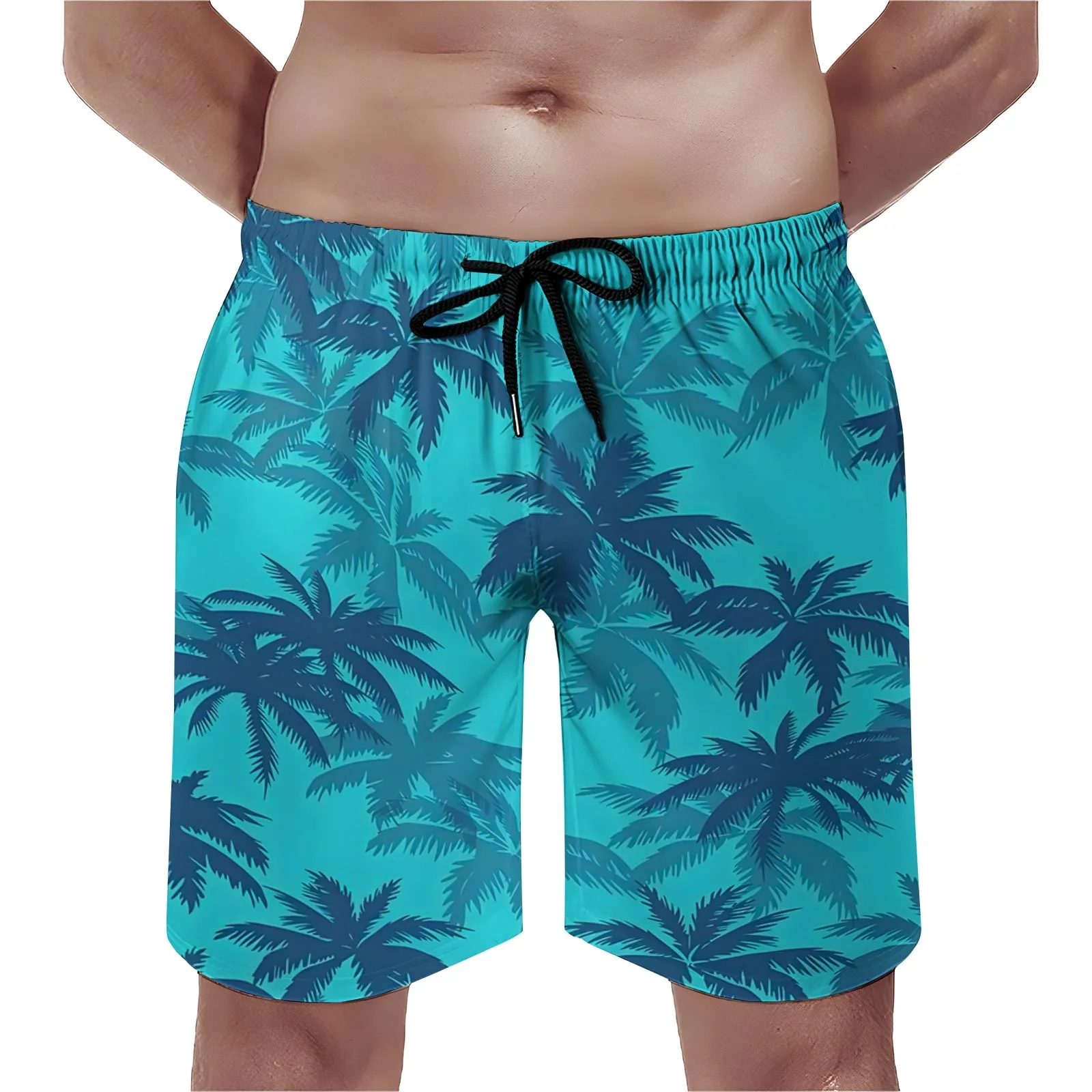 Men's Sports Hawaiian Coconut Palm Shorts 2312000412