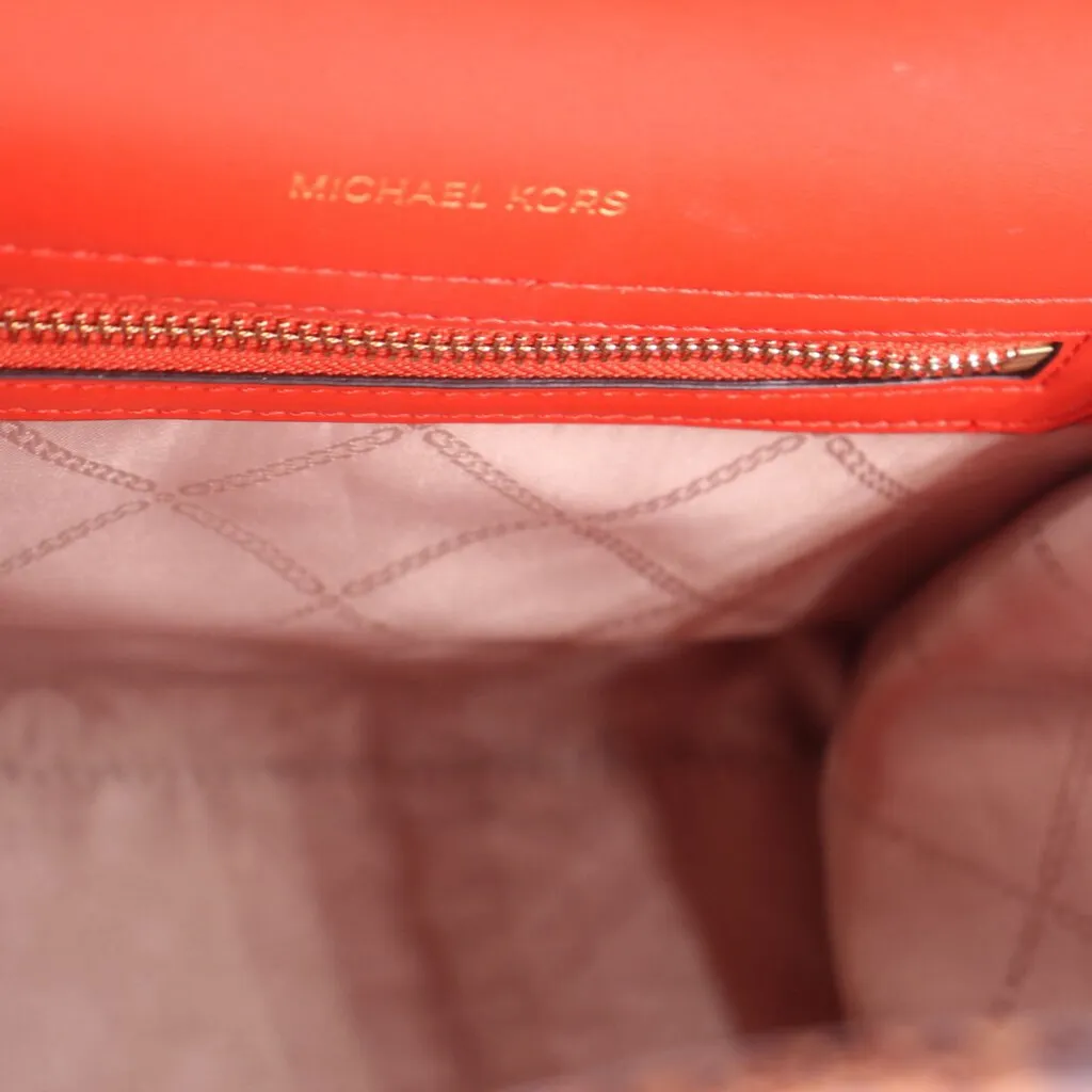 MICHAEL KORS CARMEN MEDIUM BELTED SATCHELS ORANGE