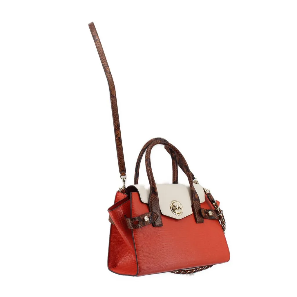 MICHAEL KORS CARMEN MEDIUM BELTED SATCHELS ORANGE