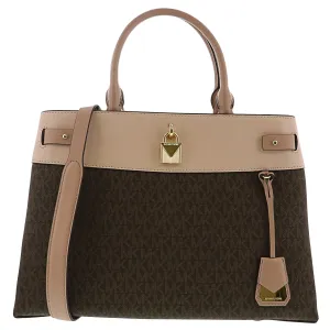 MICHAEL Michael Kors Gramercy Large Satchel Brown/Soft Pink/Fawn One Size