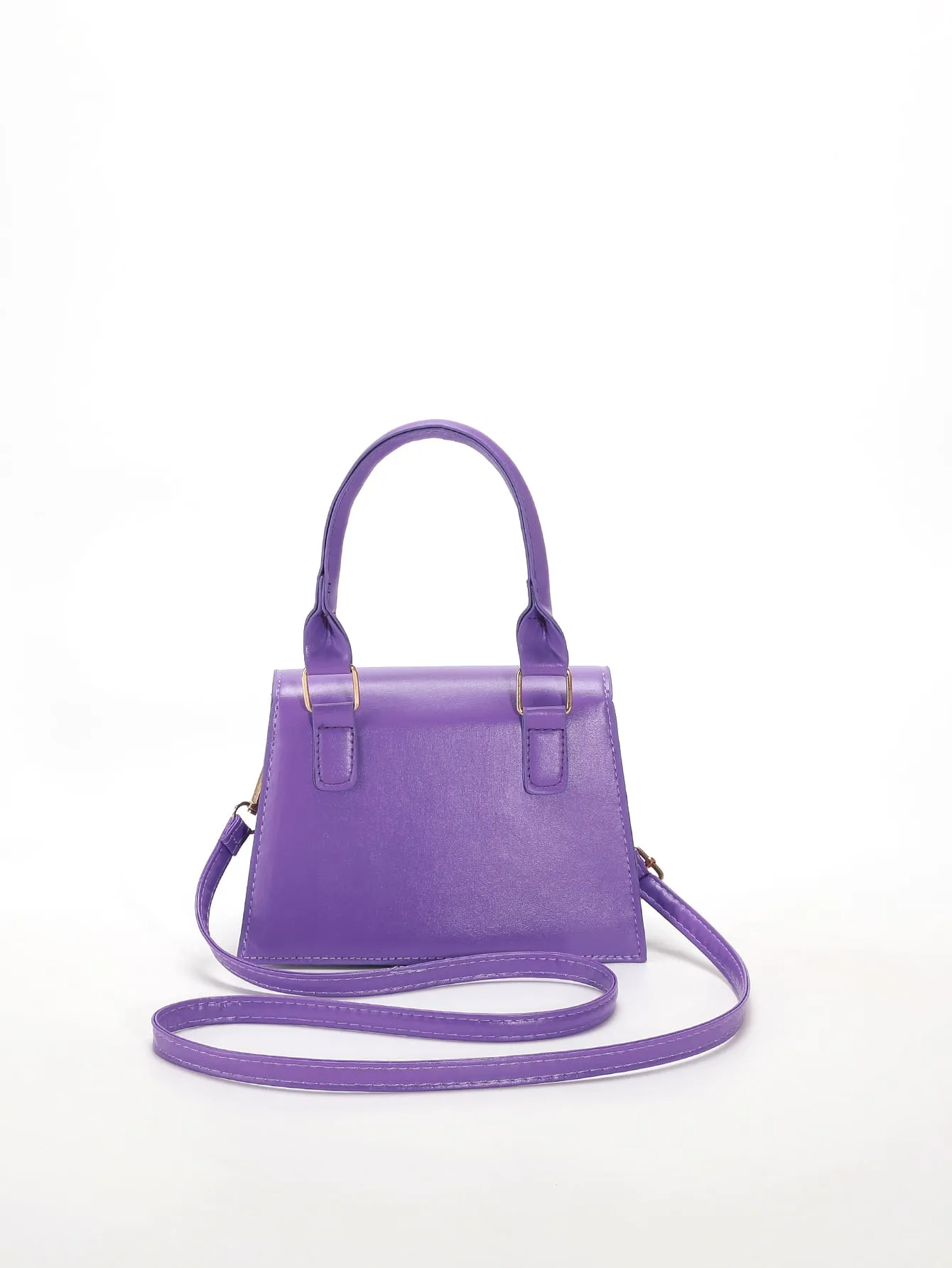 Mini Minimalist Flap Square Bag - Purple