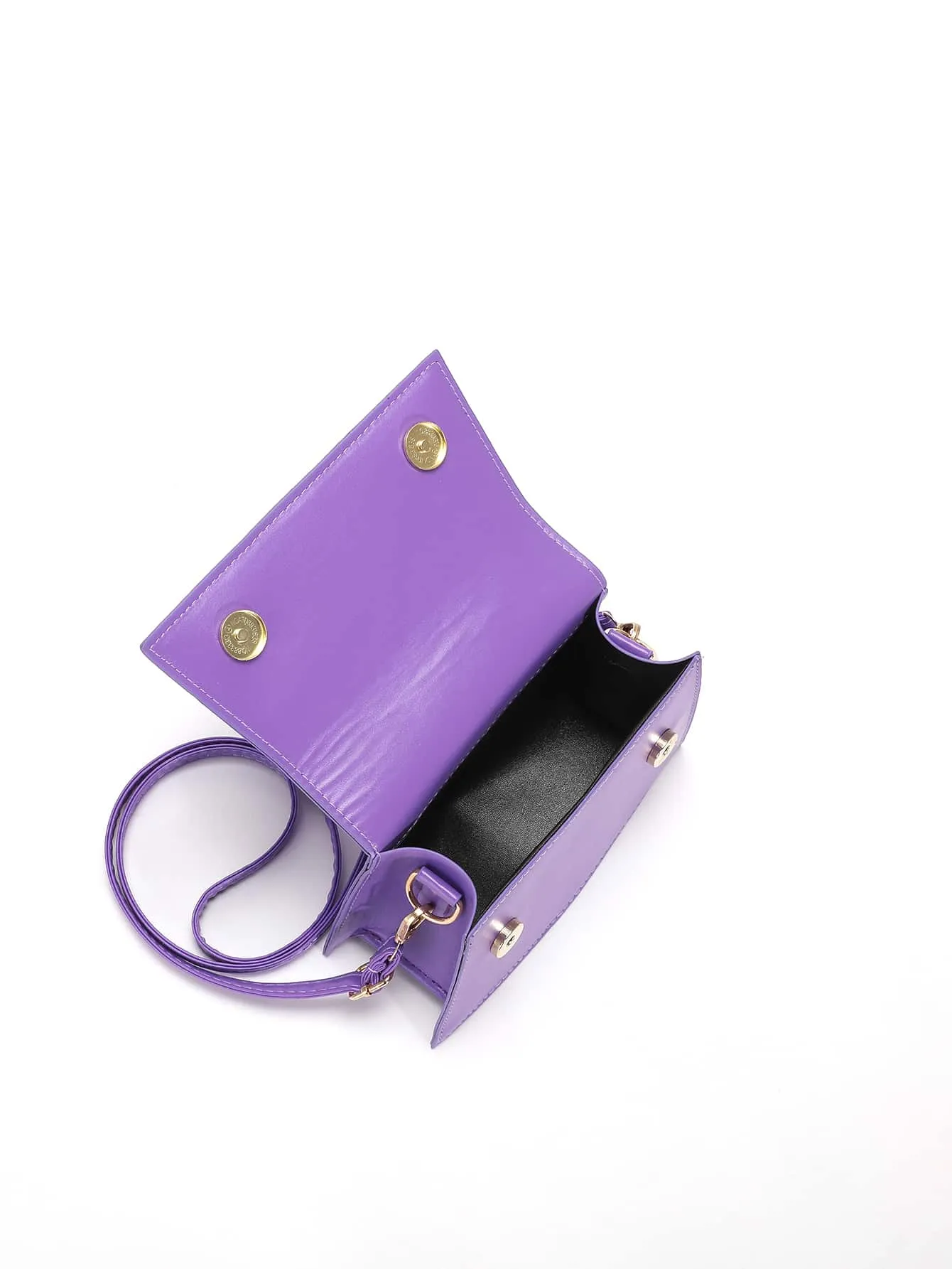 Mini Minimalist Flap Square Bag - Purple