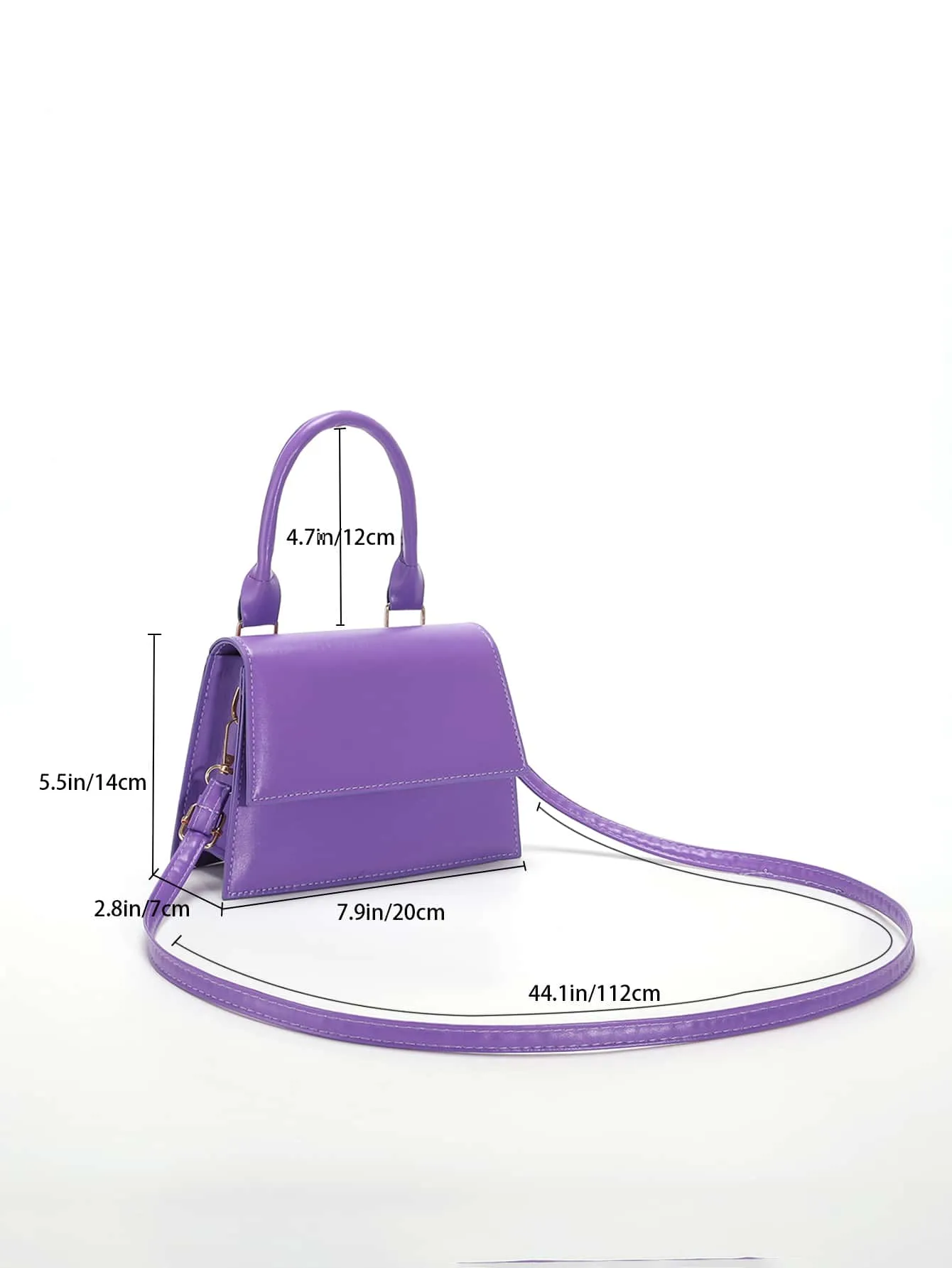 Mini Minimalist Flap Square Bag - Purple
