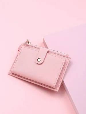 Minimalist Foldover Zipper Wallet