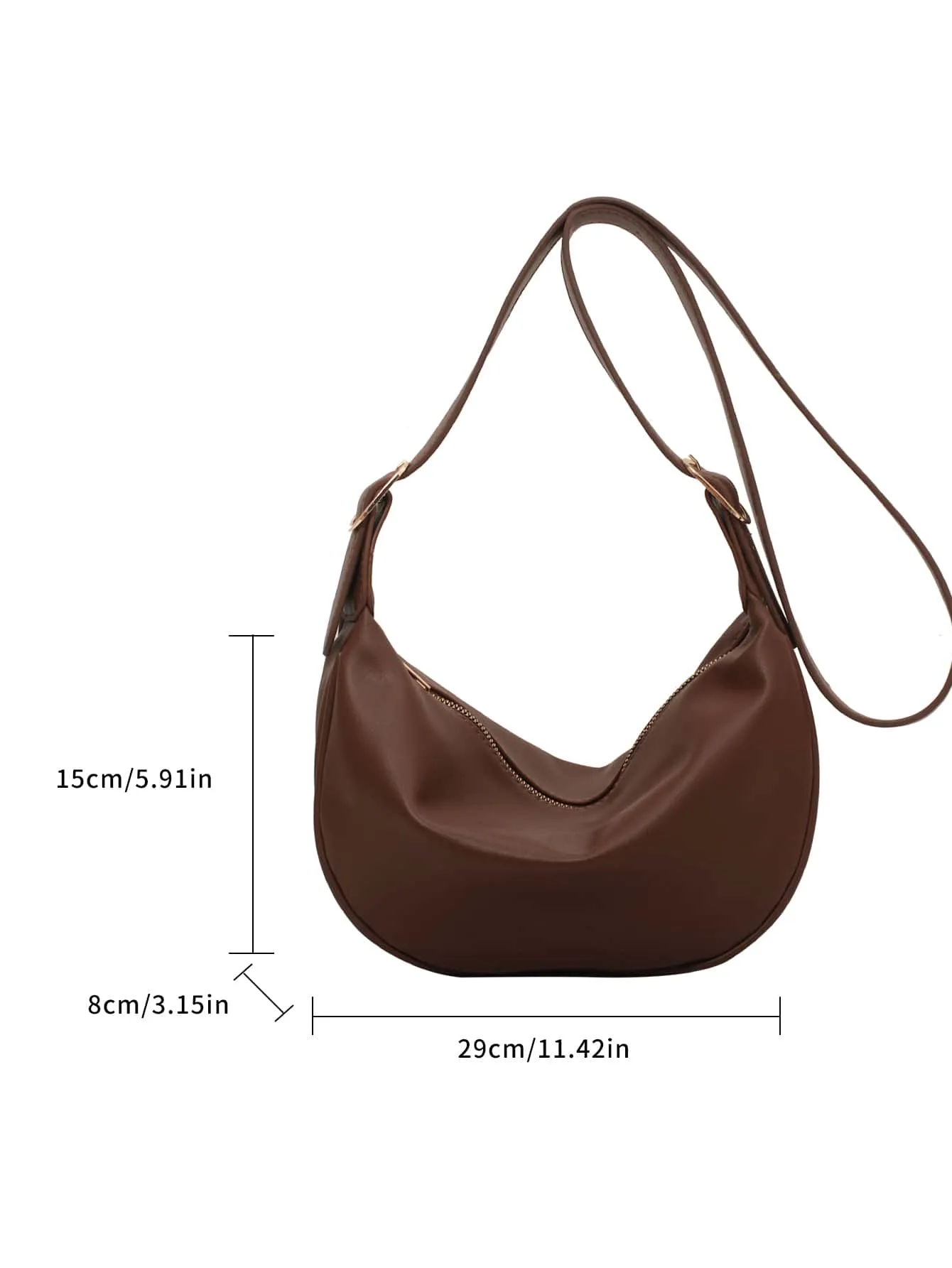 Minimalist Hobo Bag - Brown