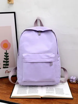 Minimalist Large Capacity Functional Backpack - Mauve Purple