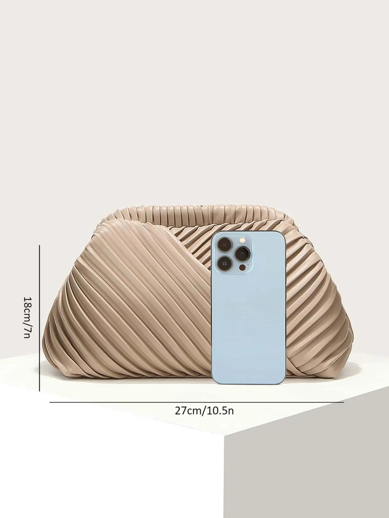 Minimalist Ruched Bag - ᗰ'₂₂ - Khaki