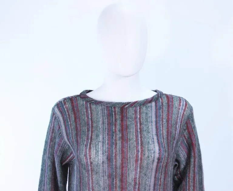 MISSONI Grey Mauve Green Full Length Sweater Dress Size Large