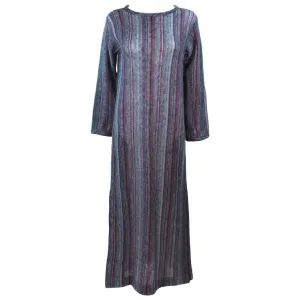 MISSONI Grey Mauve Green Full Length Sweater Dress Size Large