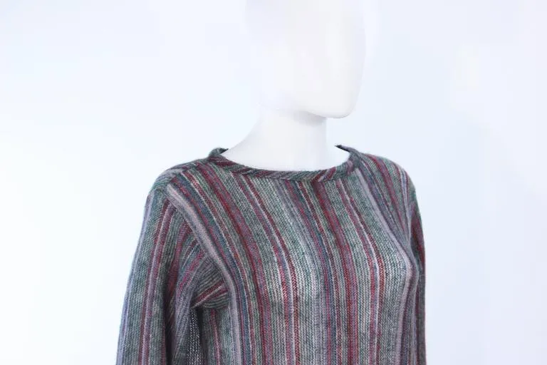 MISSONI Grey Mauve Green Full Length Sweater Dress Size Large