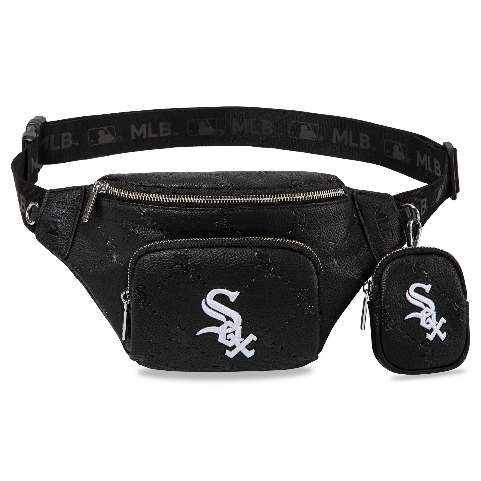 MLB-SX20-320  MLB Chicago White Sox Team Fanny Pack Belt Sling Bag