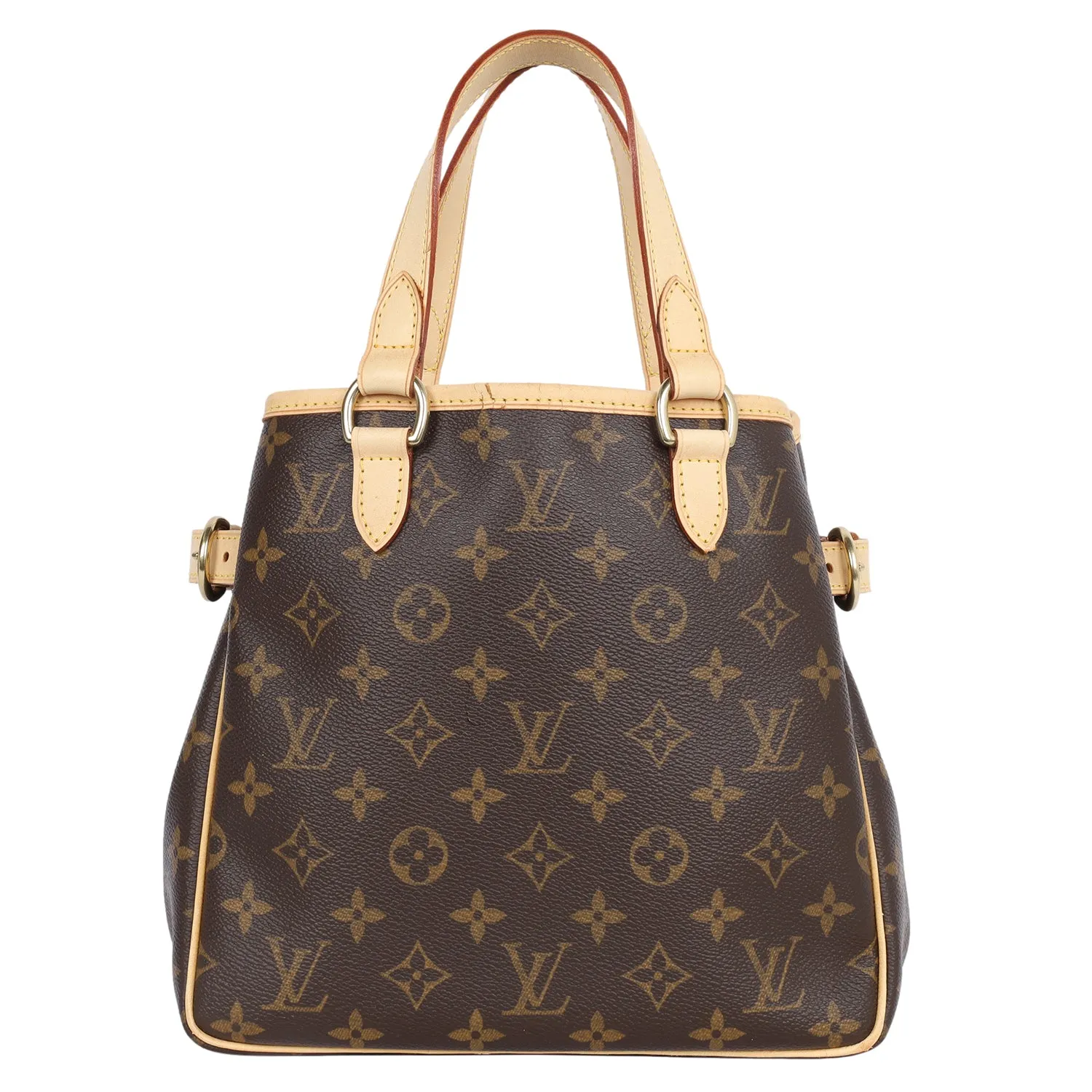 Monogram Canvas Leather Batignolles Satchel Brown