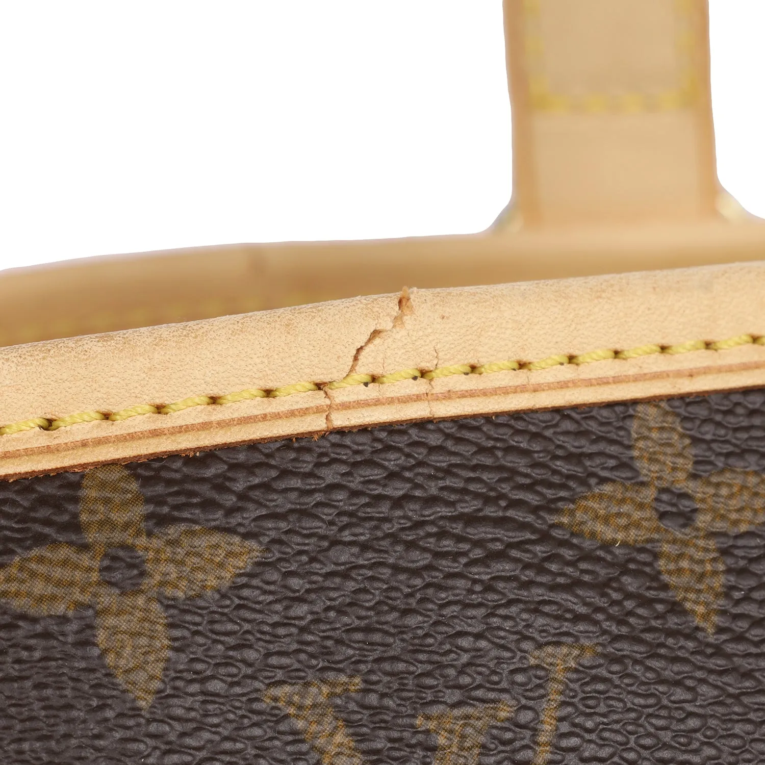 Monogram Canvas Leather Batignolles Satchel Brown