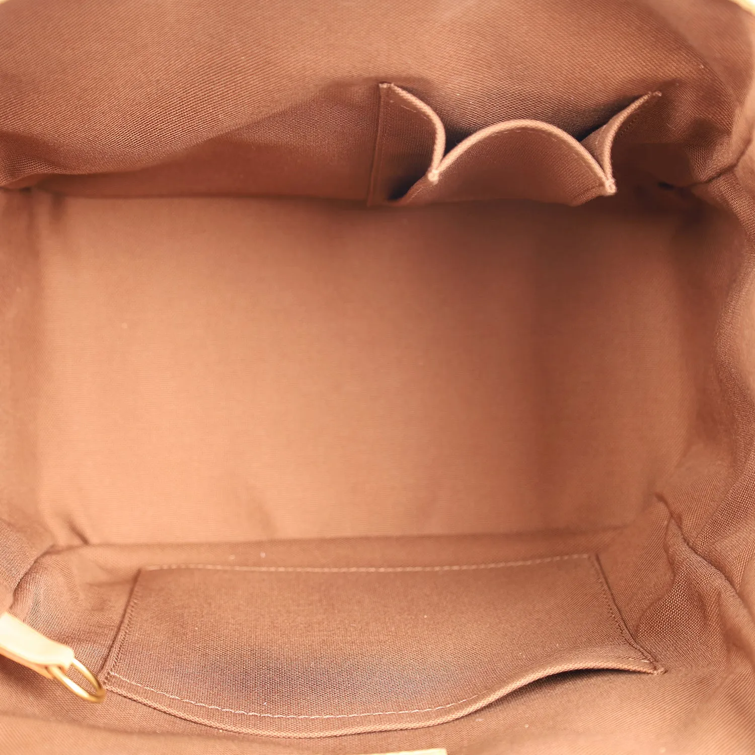 Monogram Canvas Leather Batignolles Satchel Brown