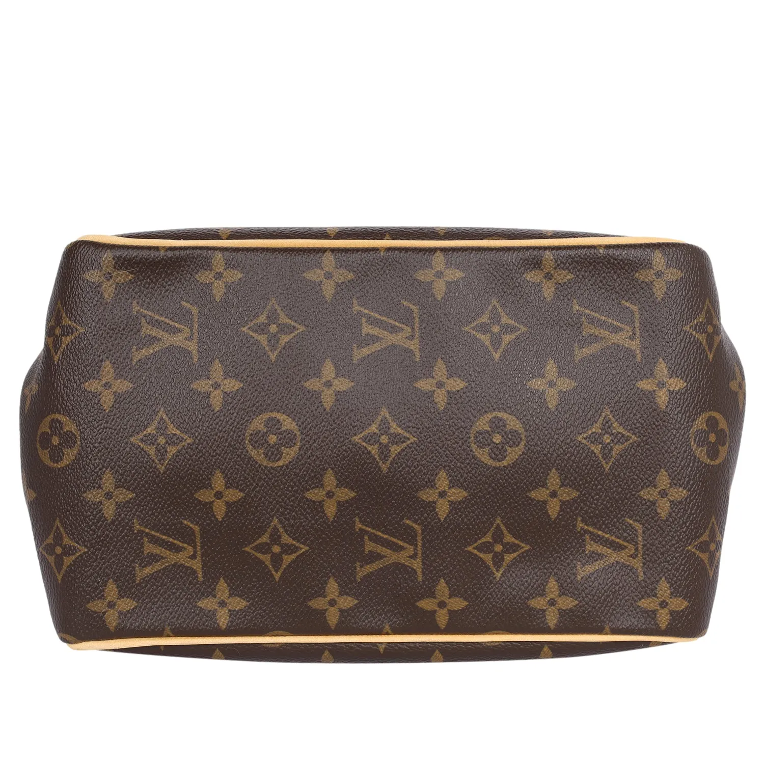 Monogram Canvas Leather Batignolles Satchel Brown