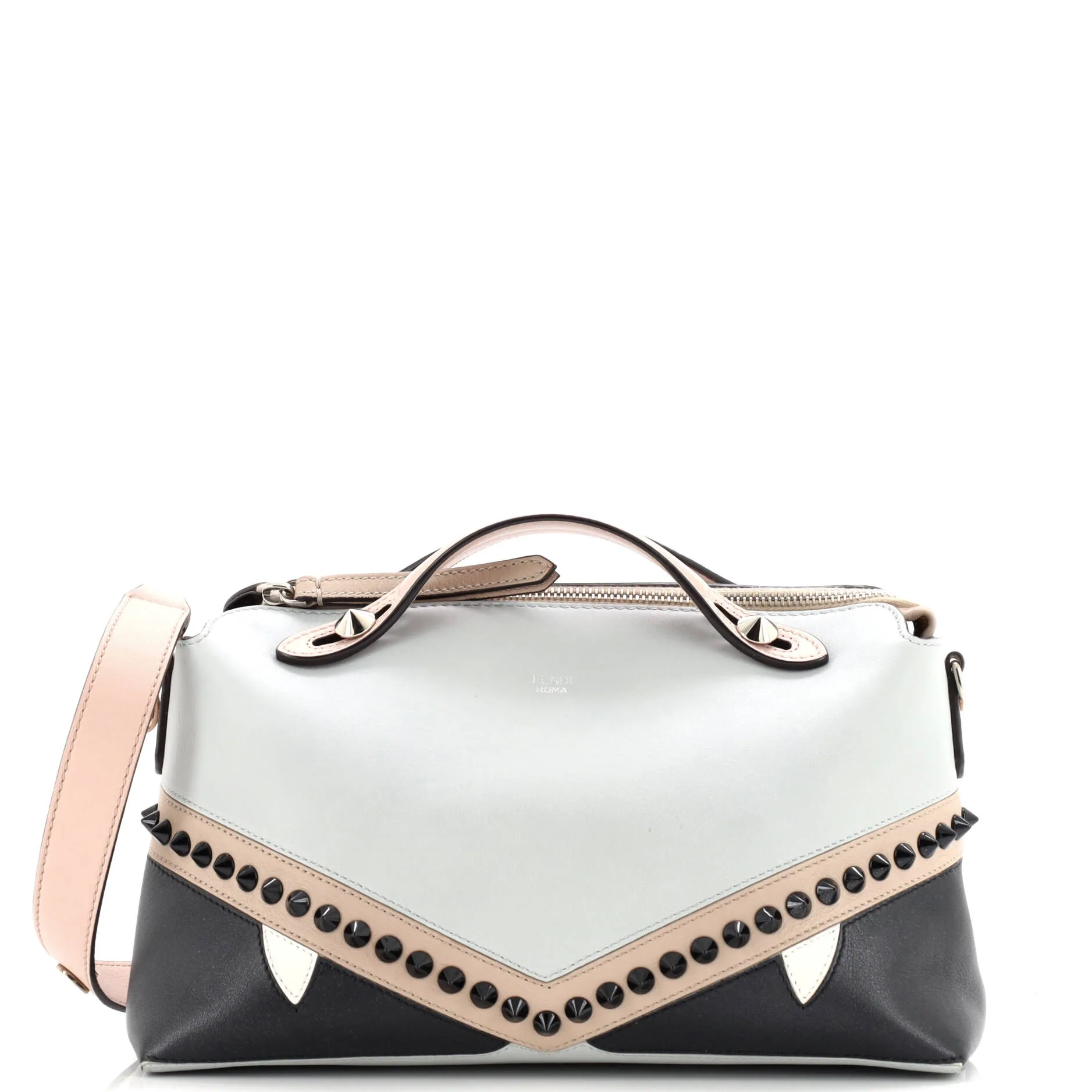 Monster By The Way Satchel Studded Leather Medium