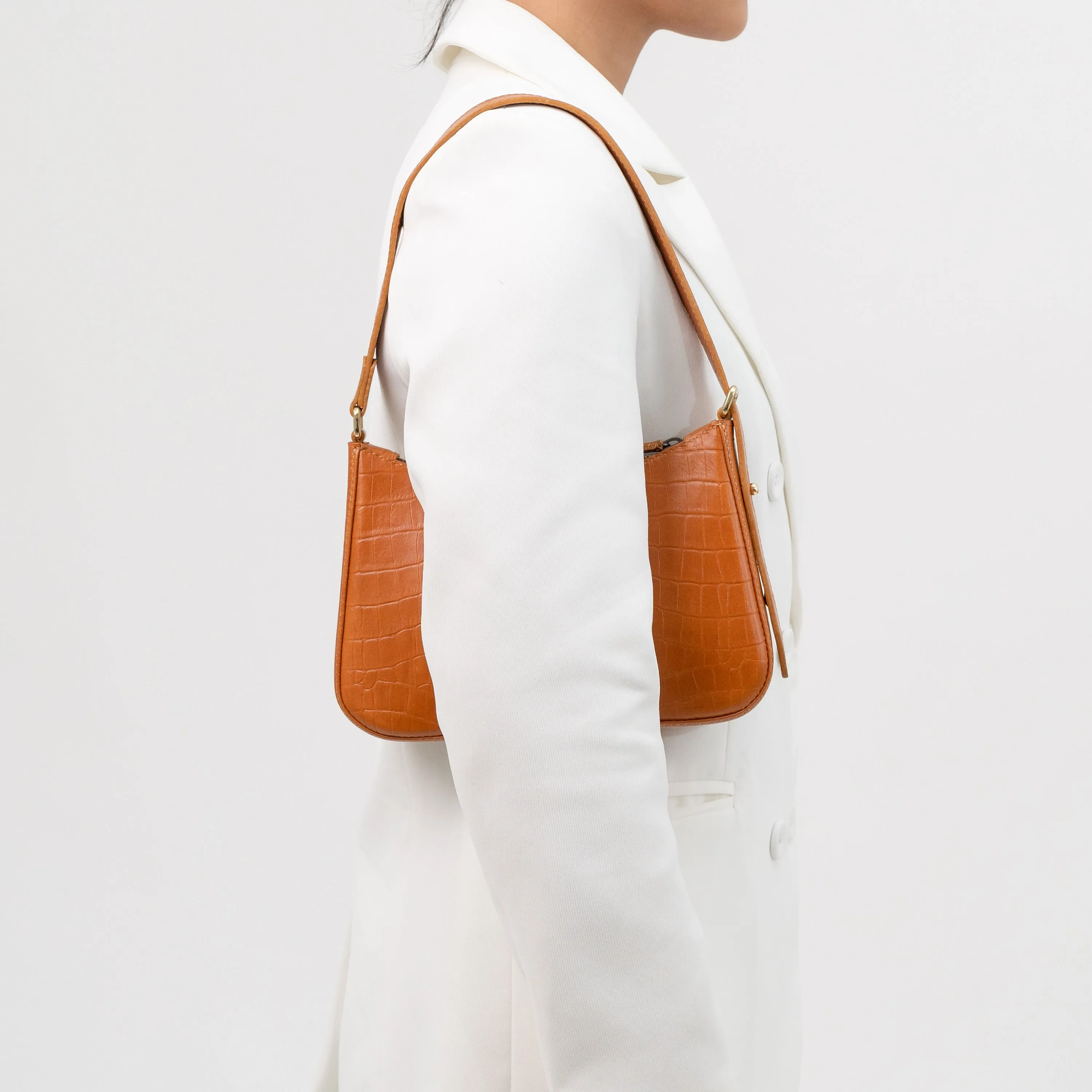 Moon Shoulder Bag - Brown
