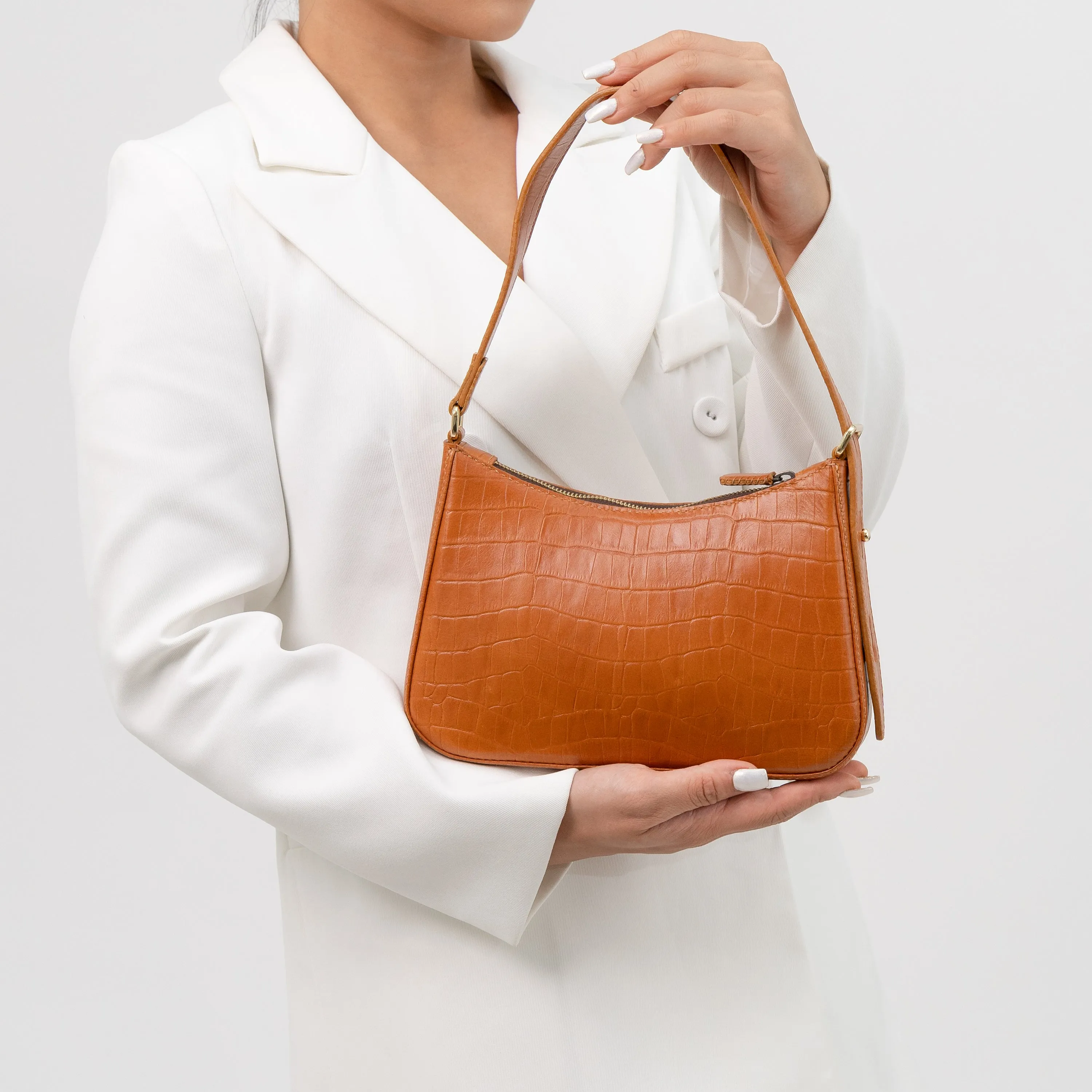 Moon Shoulder Bag - Brown