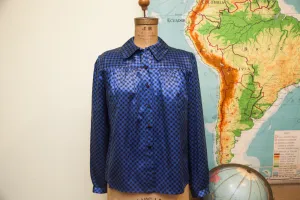 Mr Beene Blue Vintage Blouse