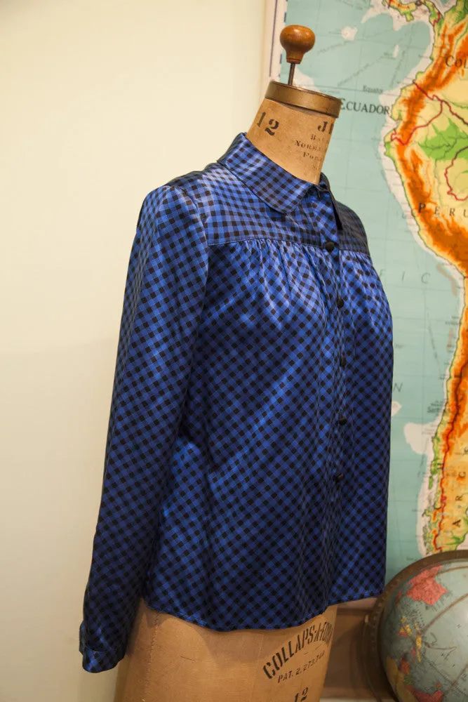 Mr Beene Blue Vintage Blouse