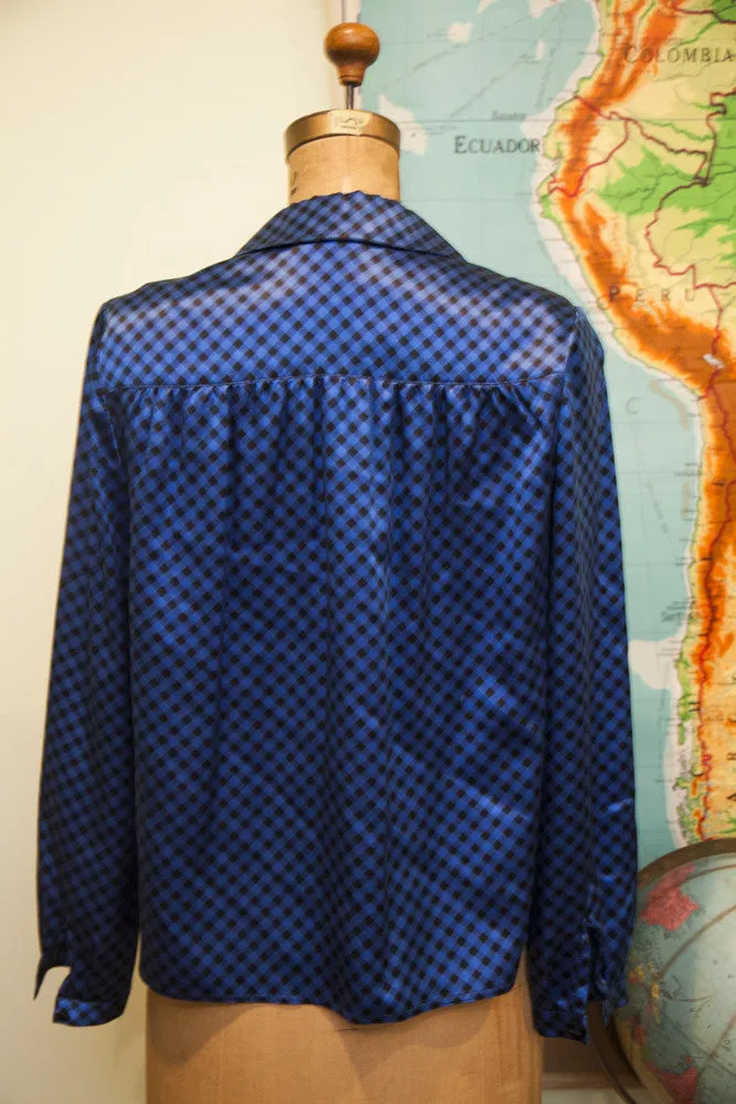 Mr Beene Blue Vintage Blouse
