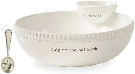 Mud Pie Chip & Dip Stacked Serving Bowl