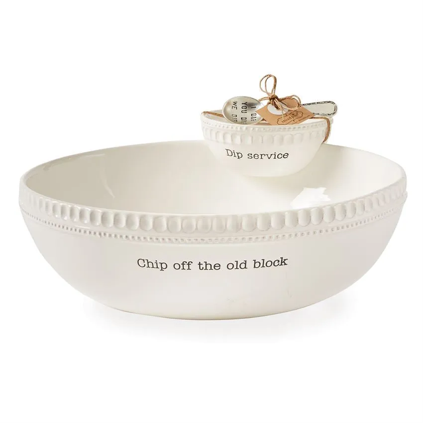 Mud Pie Chip & Dip Stacked Serving Bowl