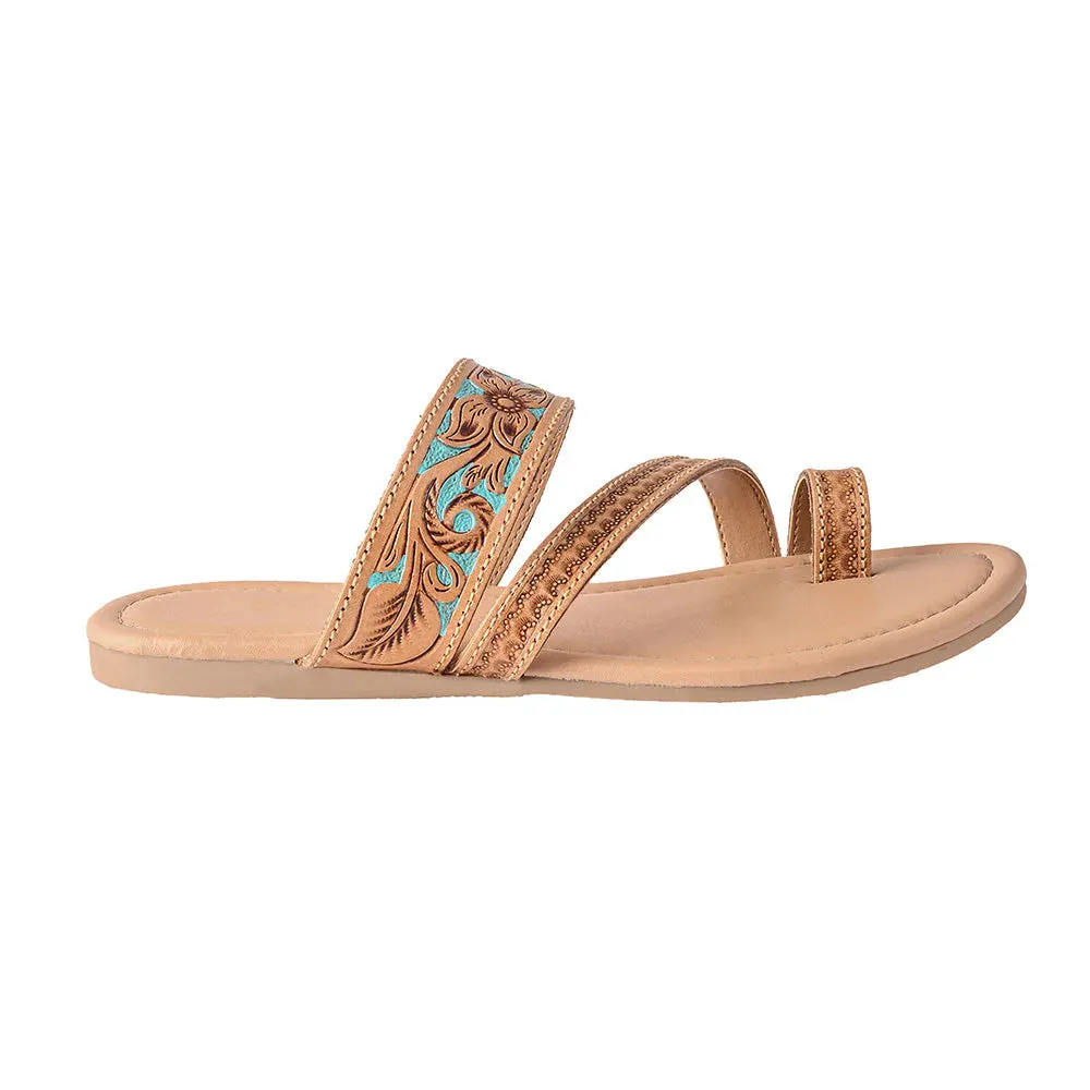MYRA Tooled Leather Sandals