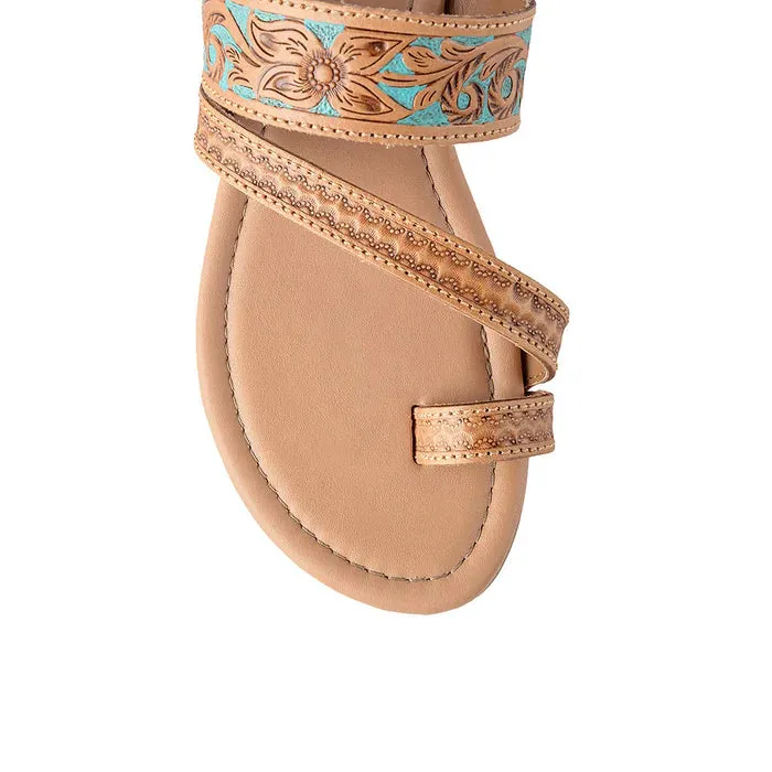 MYRA Tooled Leather Sandals