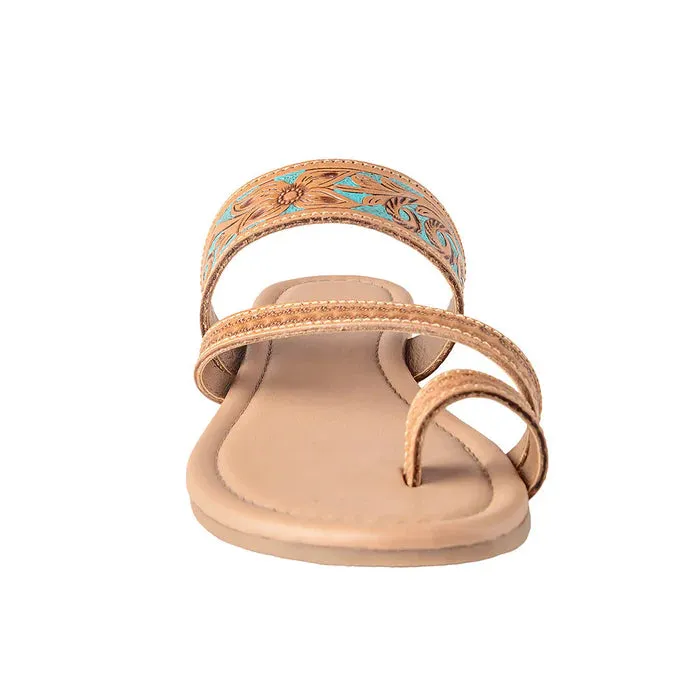 MYRA Tooled Leather Sandals
