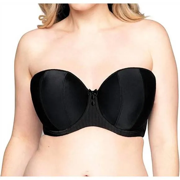 NEW CURVY KATE luxe strapless multiway underwire bra in black