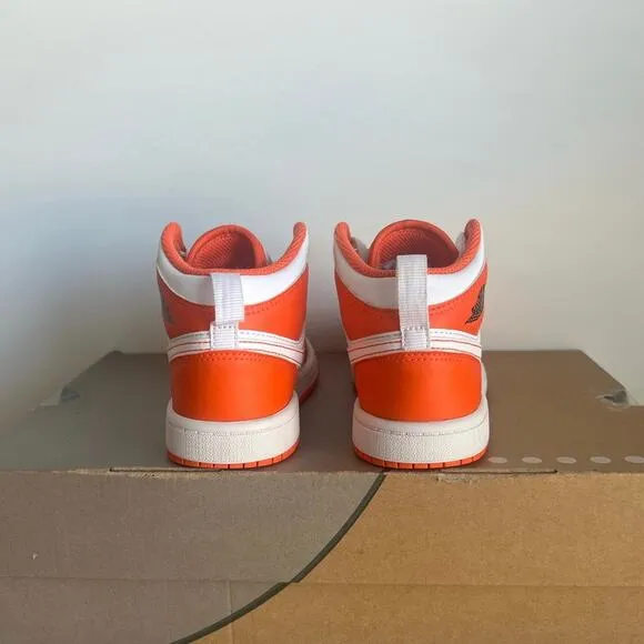Nike Air Jordan 1 Mid ‘Electro Orange’ Kids Sneakers - SZ 12 C