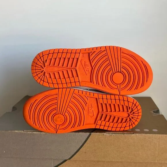 Nike Air Jordan 1 Mid ‘Electro Orange’ Kids Sneakers - SZ 12 C